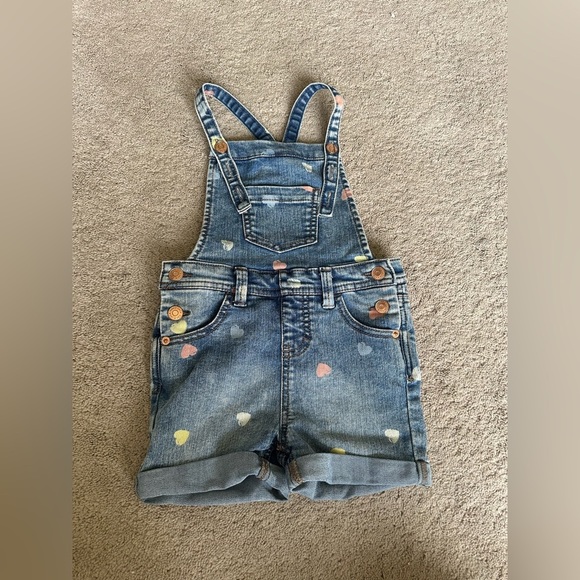 Girls overall shorts YXS 4/5 - Picture 1 of 2